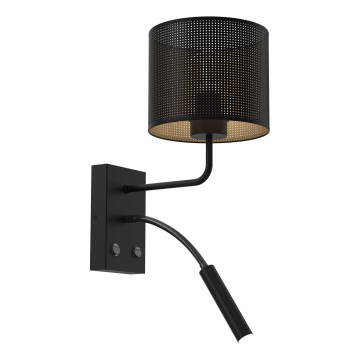 Настінна лампа LOFT SHADE 1xE27/60W+1xG9/8W/230V чорний/золотий