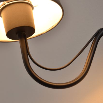 Настінна лампа MALBO 1xE27/15W/230V сірий/чорний