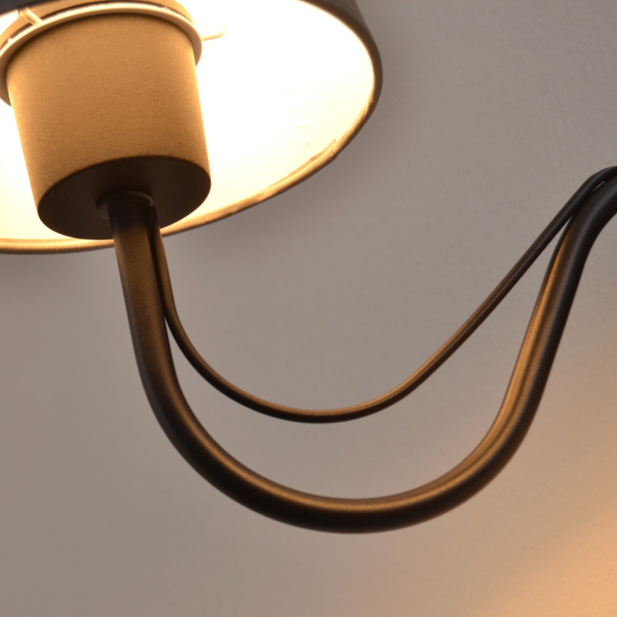 Настінна лампа MALBO 1xE27/15W/230V сірий/чорний