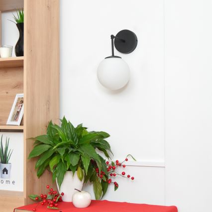 Настінна лампа MOON 1xE27/15W/230V чорний