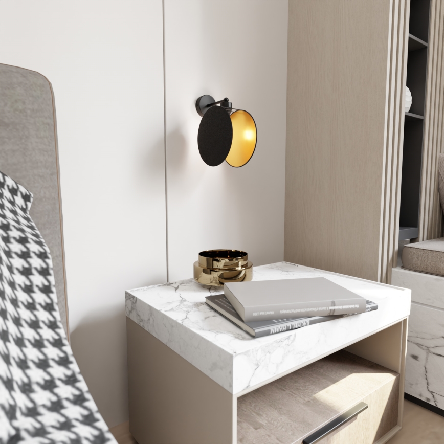 Настінна лампа MOTIF 1xE27/15W/230V чорний