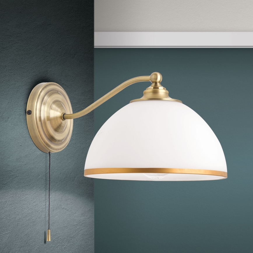 Настінна лампа OLD LAMP 1xE27/40W/230V білий/латунь