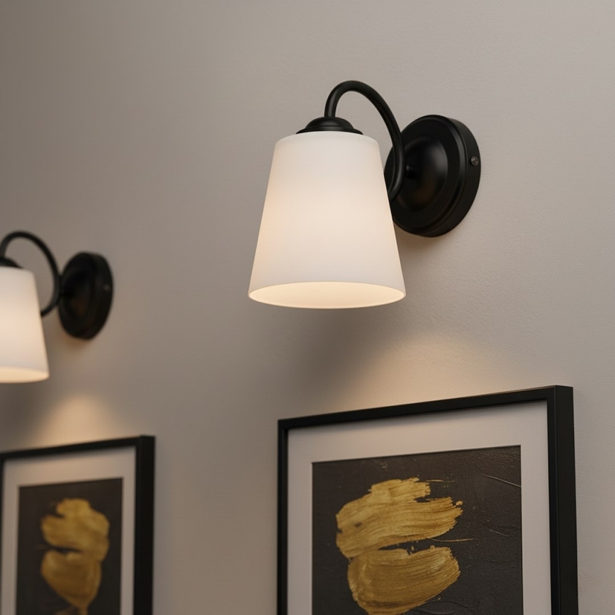 Настінна лампа PAFOS 1xE27/15W/230V чорна