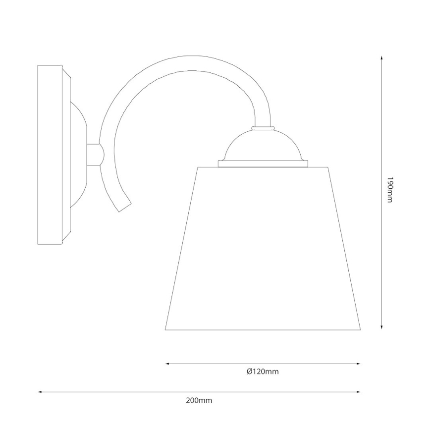 Настінна лампа PAFOS 1xE27/15W/230V чорна