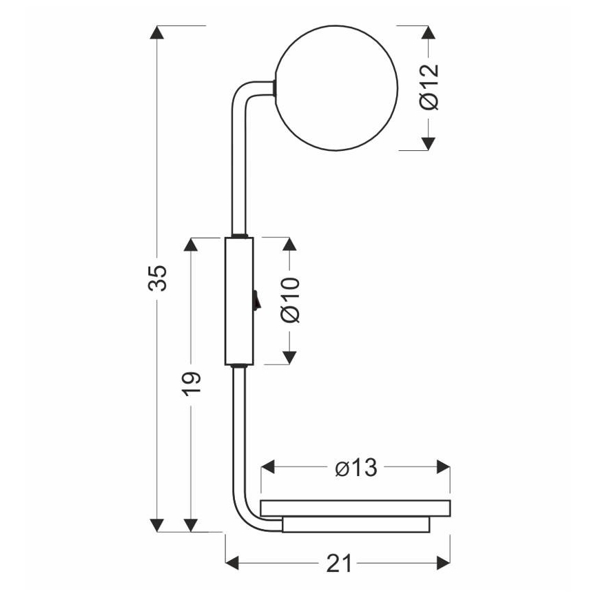 Настінна лампа PONIO 1xG9/25W/230V чорний/бук