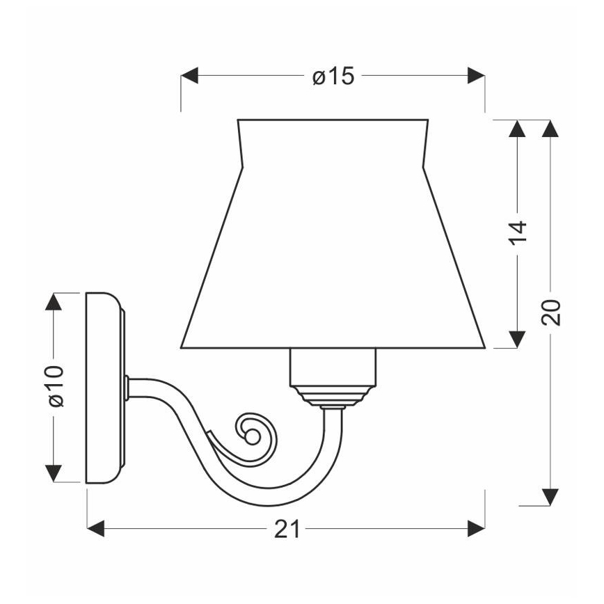 Настінна лампа ROSSINI 1xE27/40W/230V