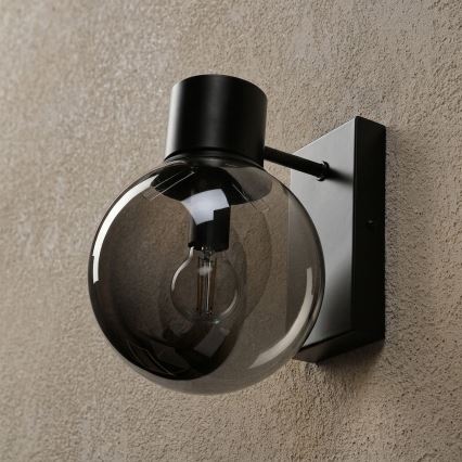 Настінна лампа SFERIO 1xE14/5W/230V чорний/димчасто-чорний