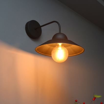 Настінна лампа SORAPIS 1xE27/15W/230V чорний
