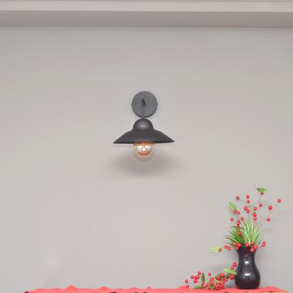 Настінна лампа SORAPIS 1xE27/15W/230V чорний