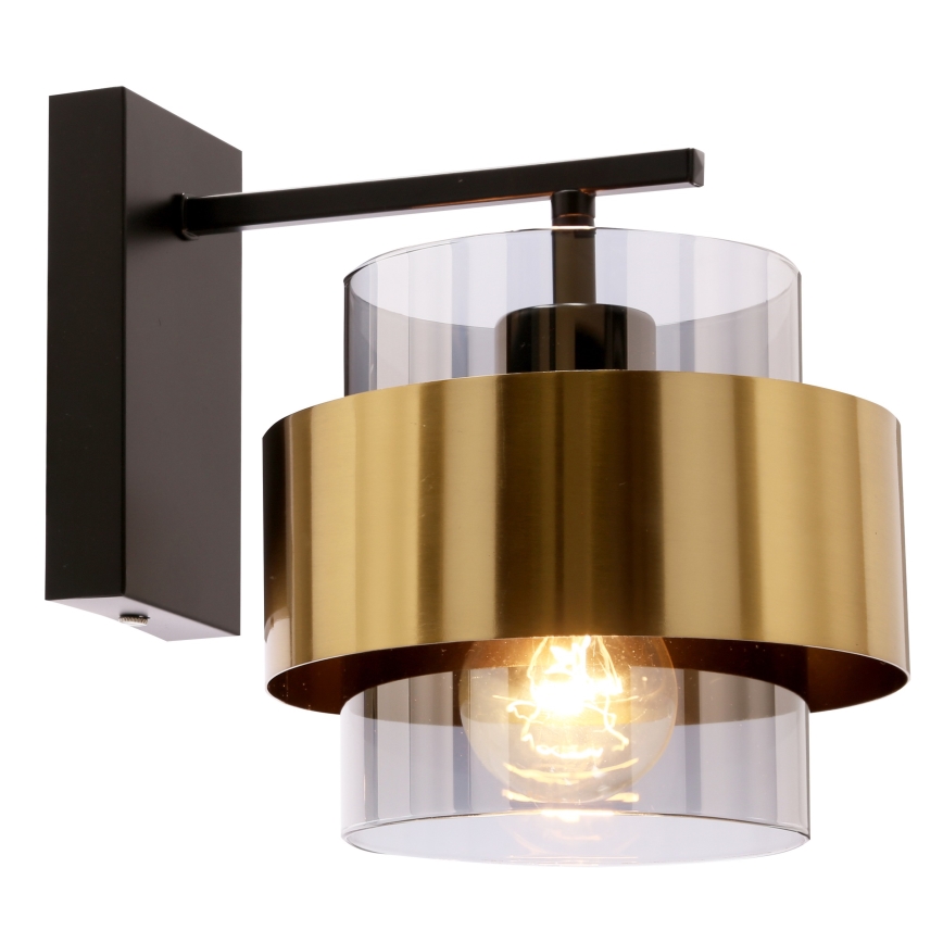 Настінна лампа SPIEGA 1xE27/60W/230V золотий/чорний