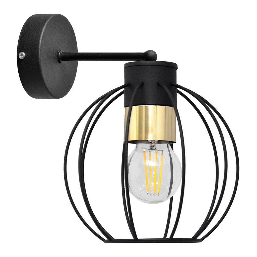 Настінна лампа STARLIGHT 1xE27/15W/230V чорний/золотий