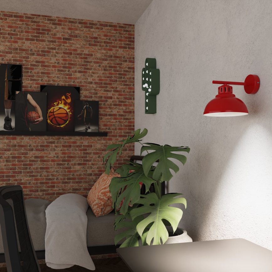 Настінна лампа SVEN 1xE27/15W/230V червона