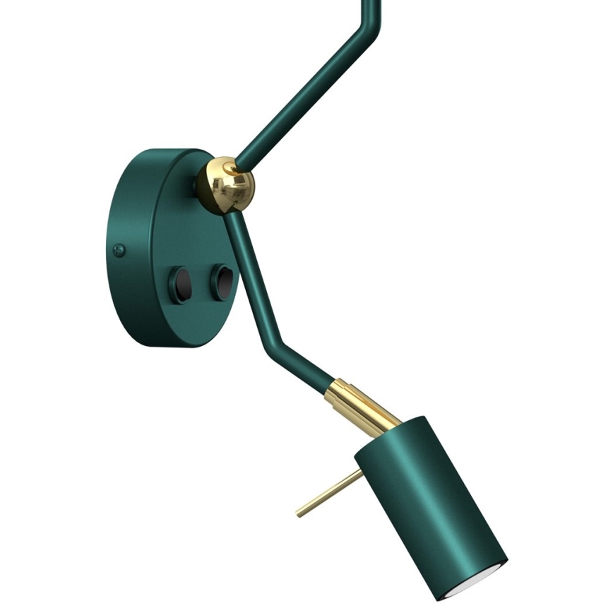 Настінна лампа VERDE 1xE27/60W/230V + 1xGU10-MR11/7W зелений
