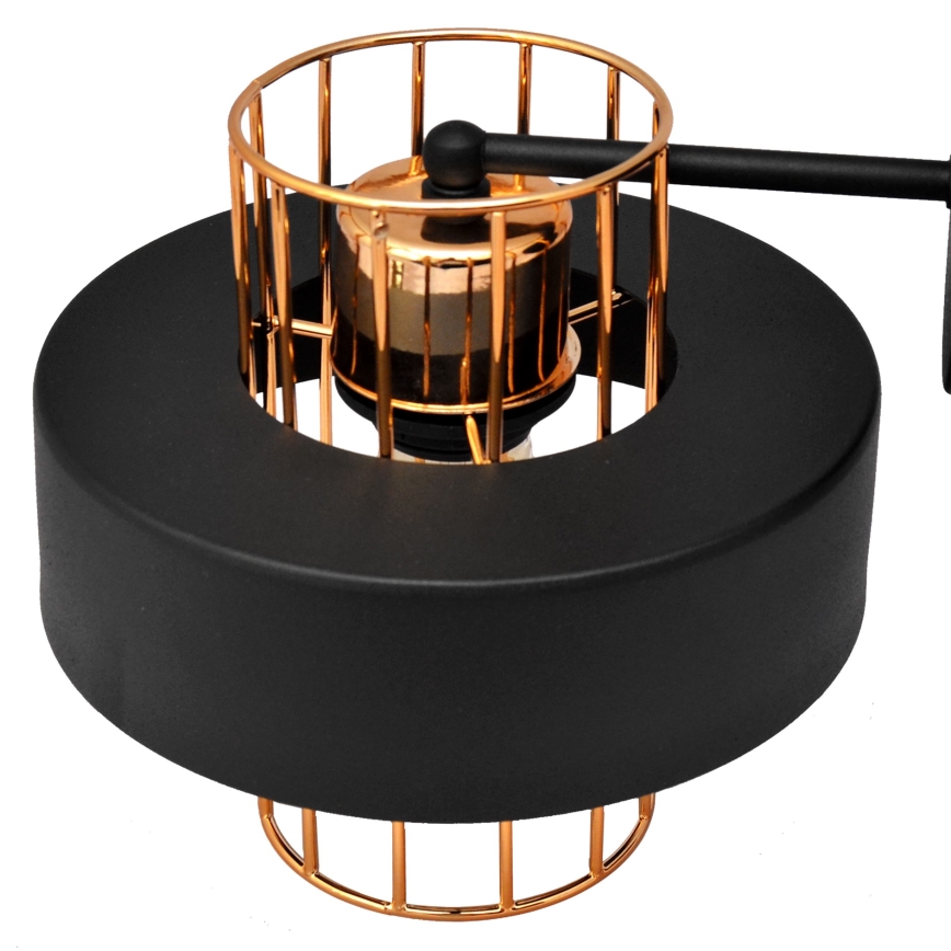 Настінна лампа VOLTA 1xE27/15W/230V 23 см чорний/золотий