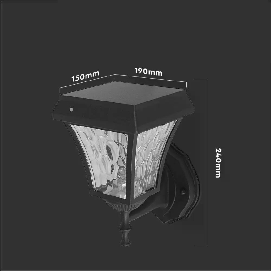 Настінна LED лампа на сонячній батареї 3в1 LED/2W/5,5V 3000K/6000K IP65