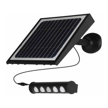Настінна LED лампа на сонячній батареї з датчиком LED/8W/3,7V 4000 mAh 4000K IP65