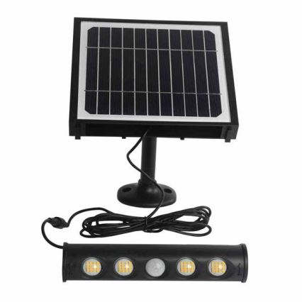 Настінна LED лампа на сонячній батареї з датчиком LED/8W/3,7V 4000 mAh 4000K IP65