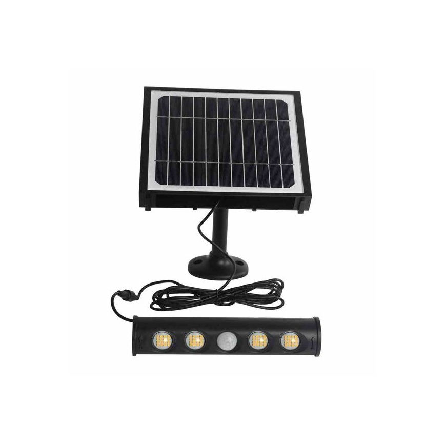 Настінна LED лампа на сонячній батареї з датчиком LED/8W/3,7V 4000 mAh 4000K IP65