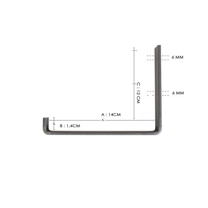 Настінна полиця 16x40 см ялина