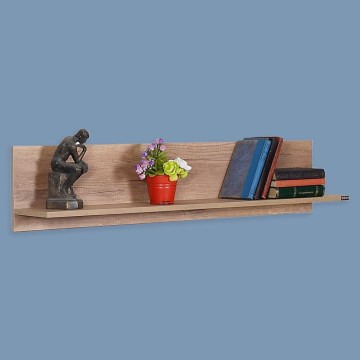 Настінна полиця 25x120 см коричневий