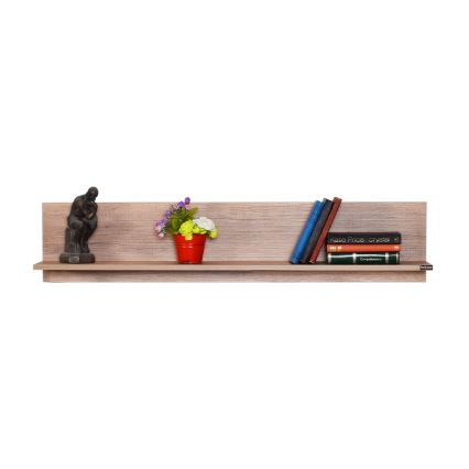 Настінна полиця 25x120 см коричневий