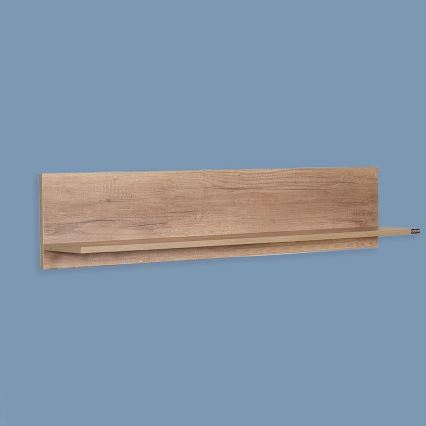 Настінна полиця 25x120 см коричневий