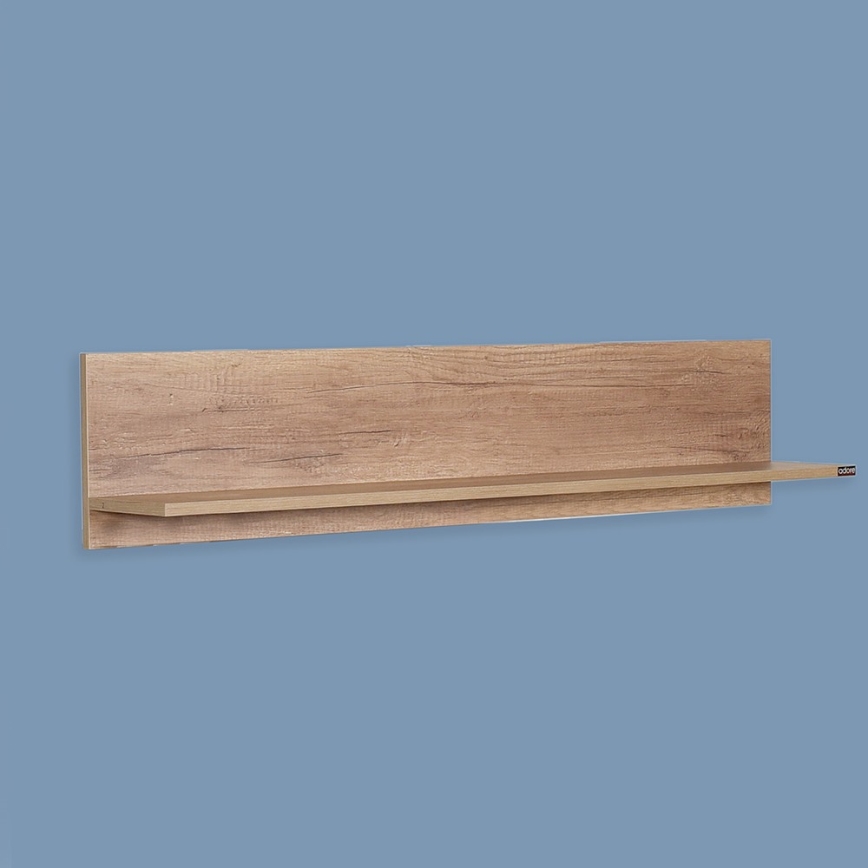 Настінна полиця 25x120 см коричневий