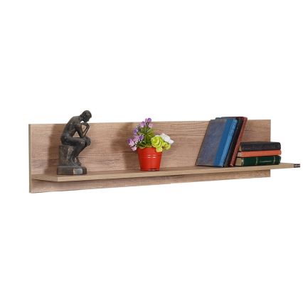 Настінна полиця 25x120 см коричневий