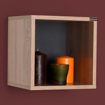 Настінна полиця 33x33 см коричневий