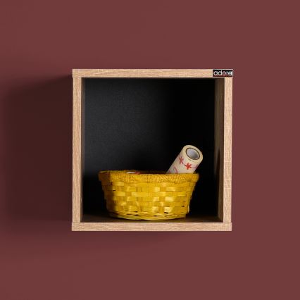 Настінна полиця 33x33 см коричневий