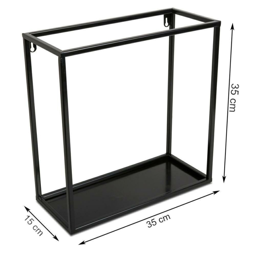 Настінна полиця 35x35 см чорна