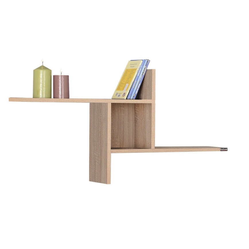 Настінна полиця 50x100 см коричнева