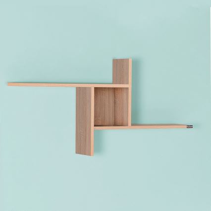 Настінна полиця 50x100 см коричнева