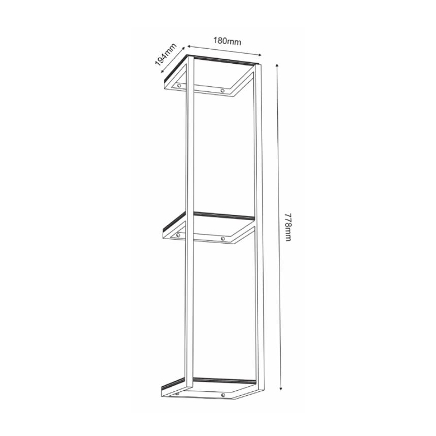 Настінна полиця 77,5x18 см