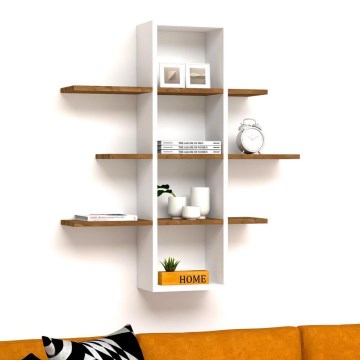 Настінна полиця ARDO 101x96 см білий/коричневий