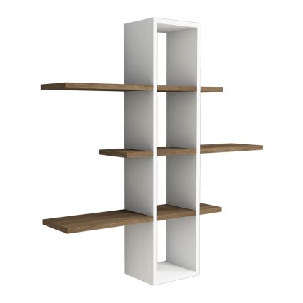 Настінна полиця ARDO 101x96 см білий/коричневий