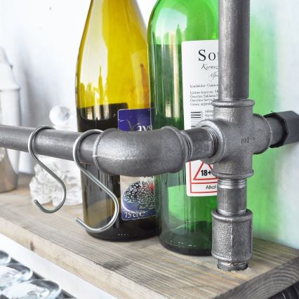 Настінна полиця BORU 67x60 см коричневий/чорний