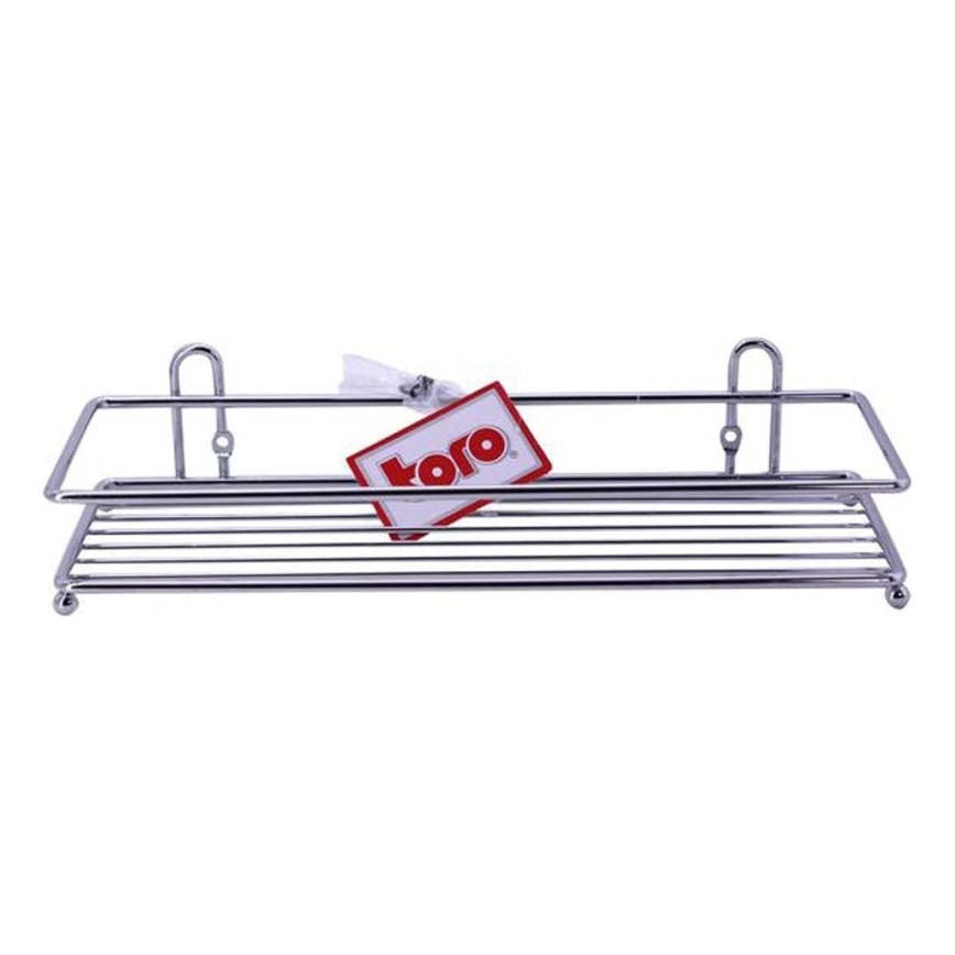 Настінна полиця для душу 10x30 см, блискучий хром