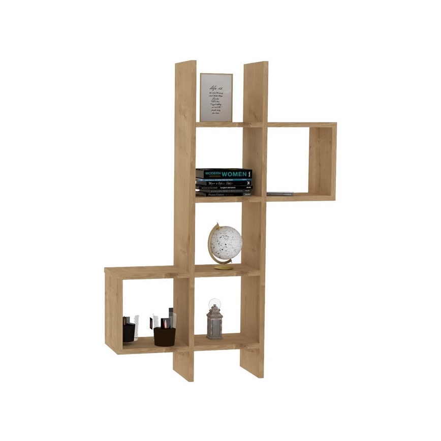 Настінна полиця KENO 125x79 см коричневий