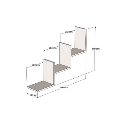 Настінна полиця MIST 60x90 см білий