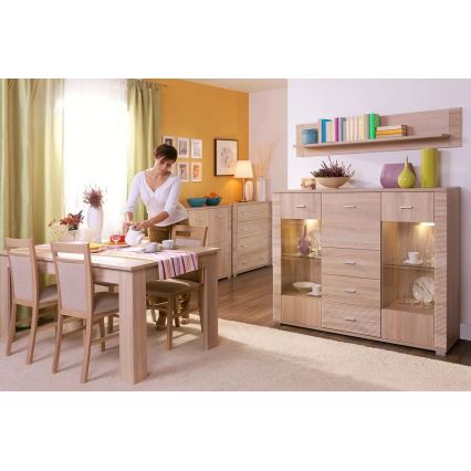 Настінна полиця THEMO 31x93 см дуб сонома