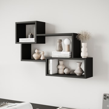 Настінна полиця TRIO 87x54 cm чорний графіт