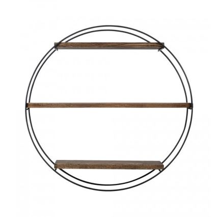 Настінна полиця TULIPA 60x15 см ялина/чорна