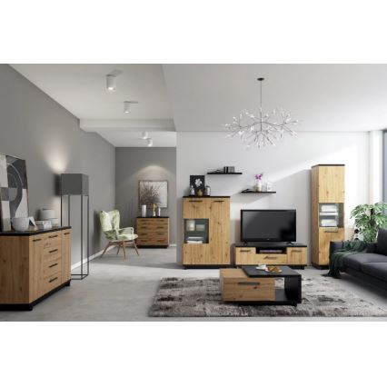 Настінна полиця VERRU 3,2x68 см чорний