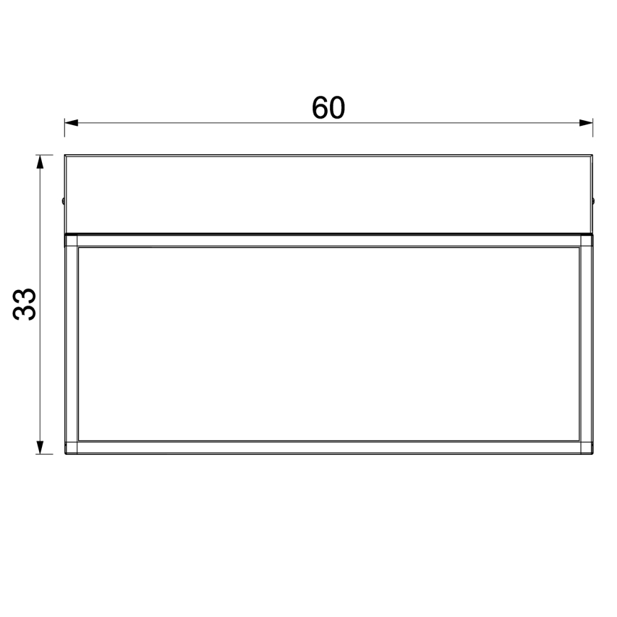 Настінна полиця зі світлодіодною підсвіткою SHELF 33x60 см чорний