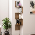 Настінна полиця кутова DESALDO 155,2x29,6 см коричневий