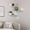 Настінна полиця кутова LUKSA 90x60 см білий