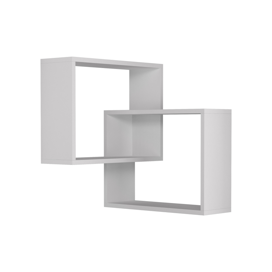 Настінна полиця кутова RING 68x68 см білий