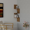 Настінна полиця кутова ZIKZAK 105,5x25 см коричневий
