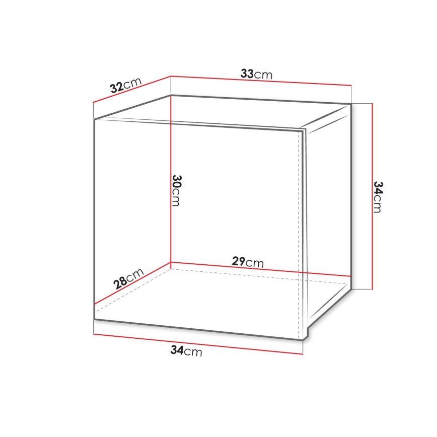 Настінна шафа CALABRINI 34x34 см чорний